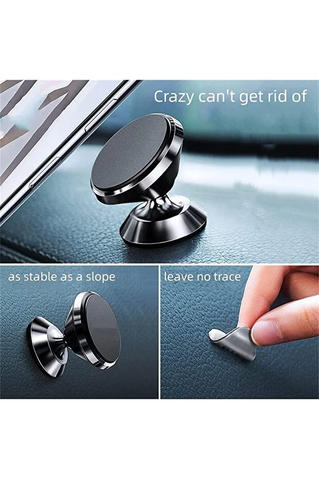 Siyah Minimalist 360° Dönebilen Mıknatıslı Araç Içi Tutucu Telefon Tutacağı Siyah Minimalist 360° Dönebilen Mıknatıslı Araç Içi Tutucu Telefon Tutacağı